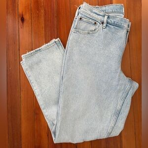 Abercrombie & Fitch Curve Love 90s Straight Blue Jeans